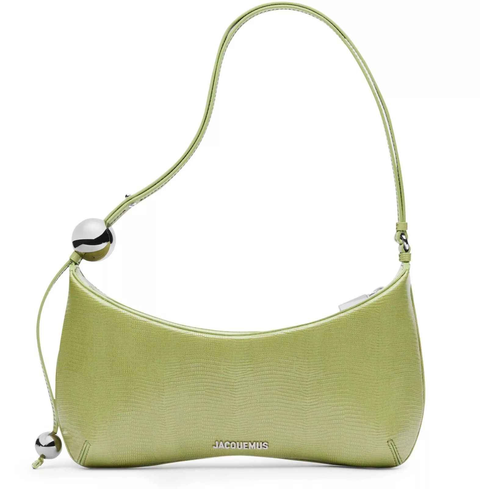 Jacquemus JACQUEMUS Large Bisou Perle Green Embossed Shoulder Bag Size ONE SIZE - 1 Thumbnail