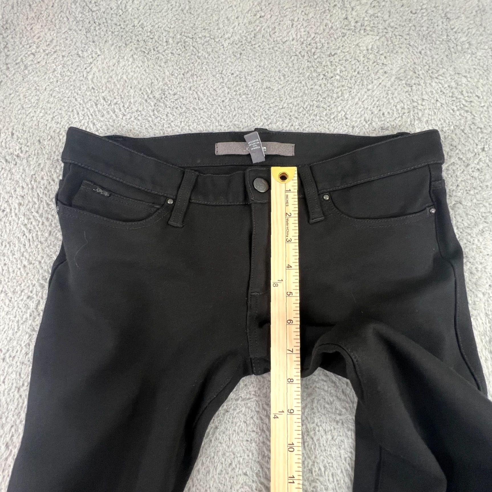Vintage JOE'S JEANS Women's 28 Skinny Jeans Pants Stretch Black Rayon Ankle Size 32" / US 10 / IT 46 - 3 Thumbnail