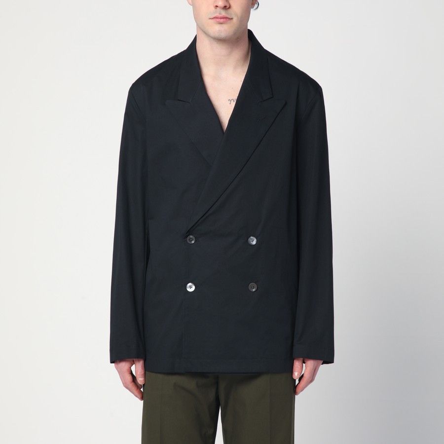 Dries Van Noten o1d2blof0225 Double-breasted Jacket in Black Size US M / EU 48-50 / 2 - 1 Thumbnail