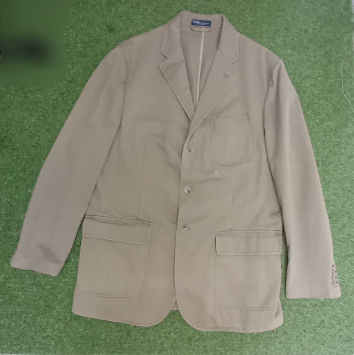 Vintage Polo Ralph Lauren Beige Cotton Blazer (L)