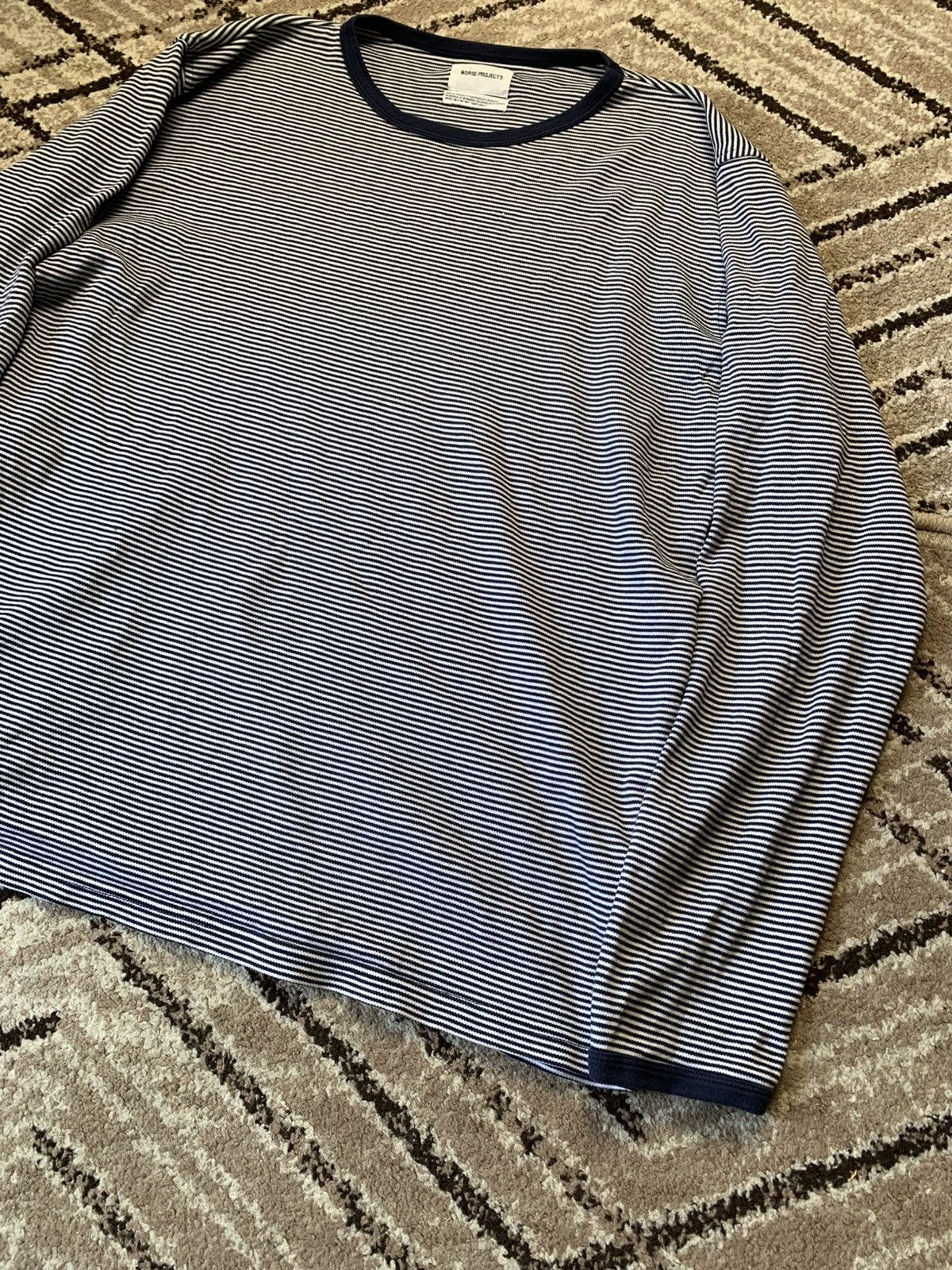 Norse Projects × Vintage Vintage Norse Project Basic Longsleeve Striped Streetwear Size US L / EU 52-54 / 3 - 3 Thumbnail