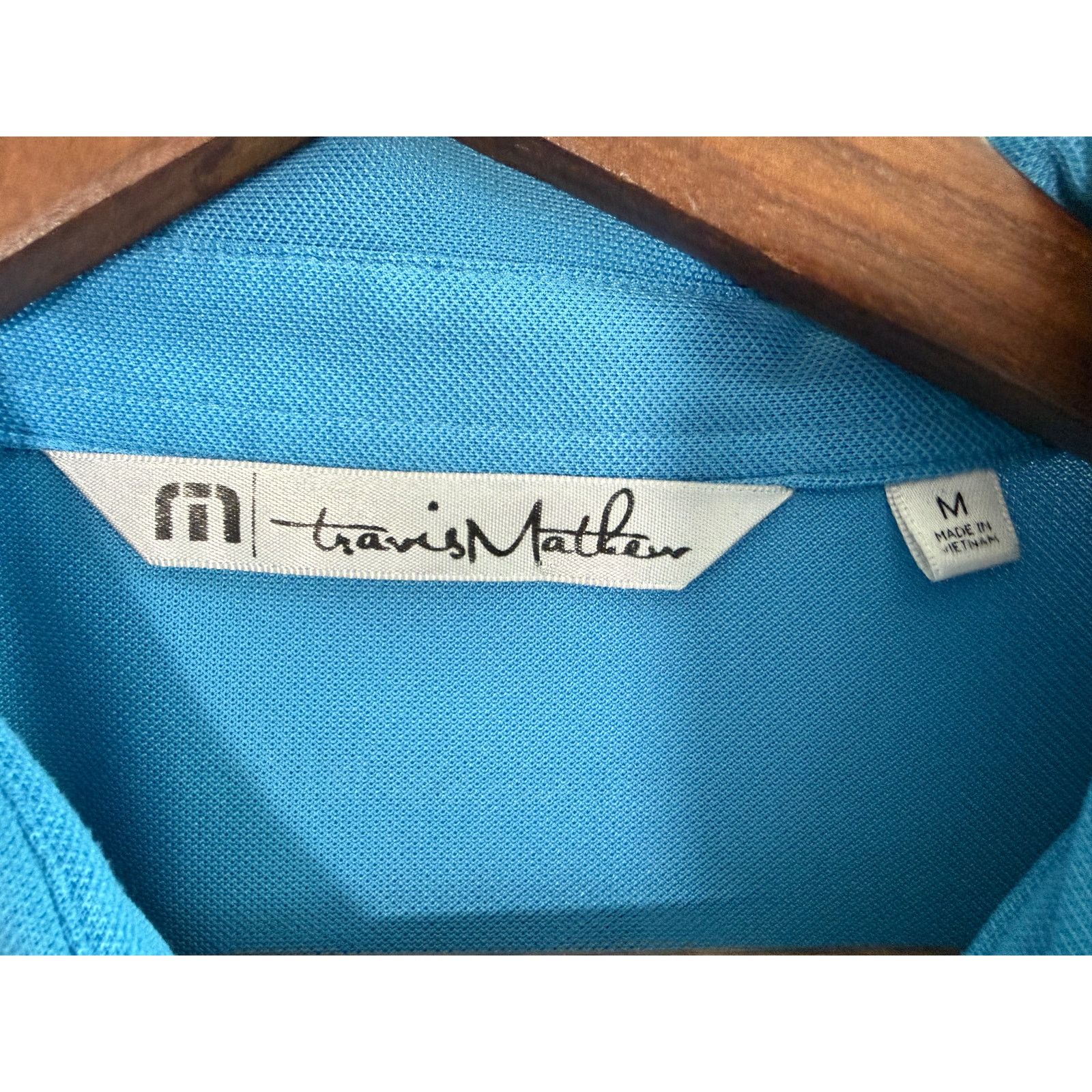 TravisMathew Travis Mathew Men’s Medium Golf Polo Blue Heather Geometric Size US M / EU 48-50 / 2 - 2 Thumbnail