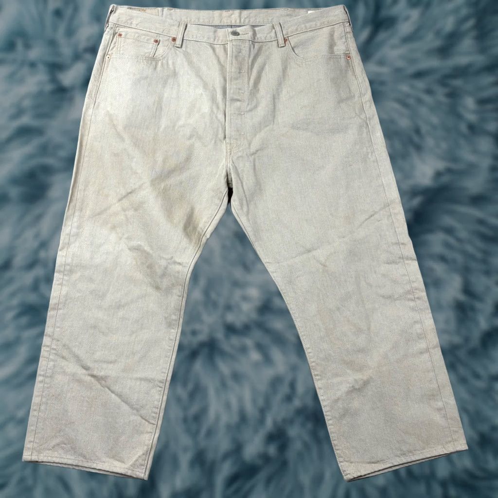 Levi's VINTAGE Levi's 501 Original Fit Jeans Beige Cone Denim Button Fly Mens W44 L34 Size US 34 / EU 50 - 1 Thumbnail
