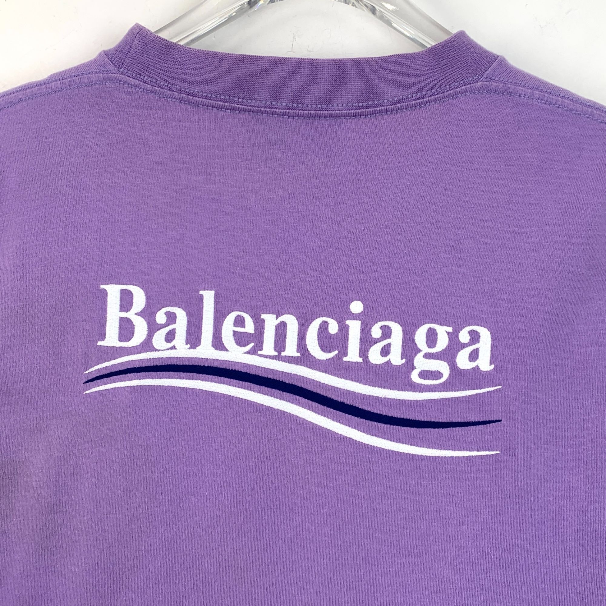 Balenciaga Balenciaga Purple Logo Printed Round Neck Short Sleeve T-Shi Size XS / US 0-2 / IT 36-38 - 5 Thumbnail