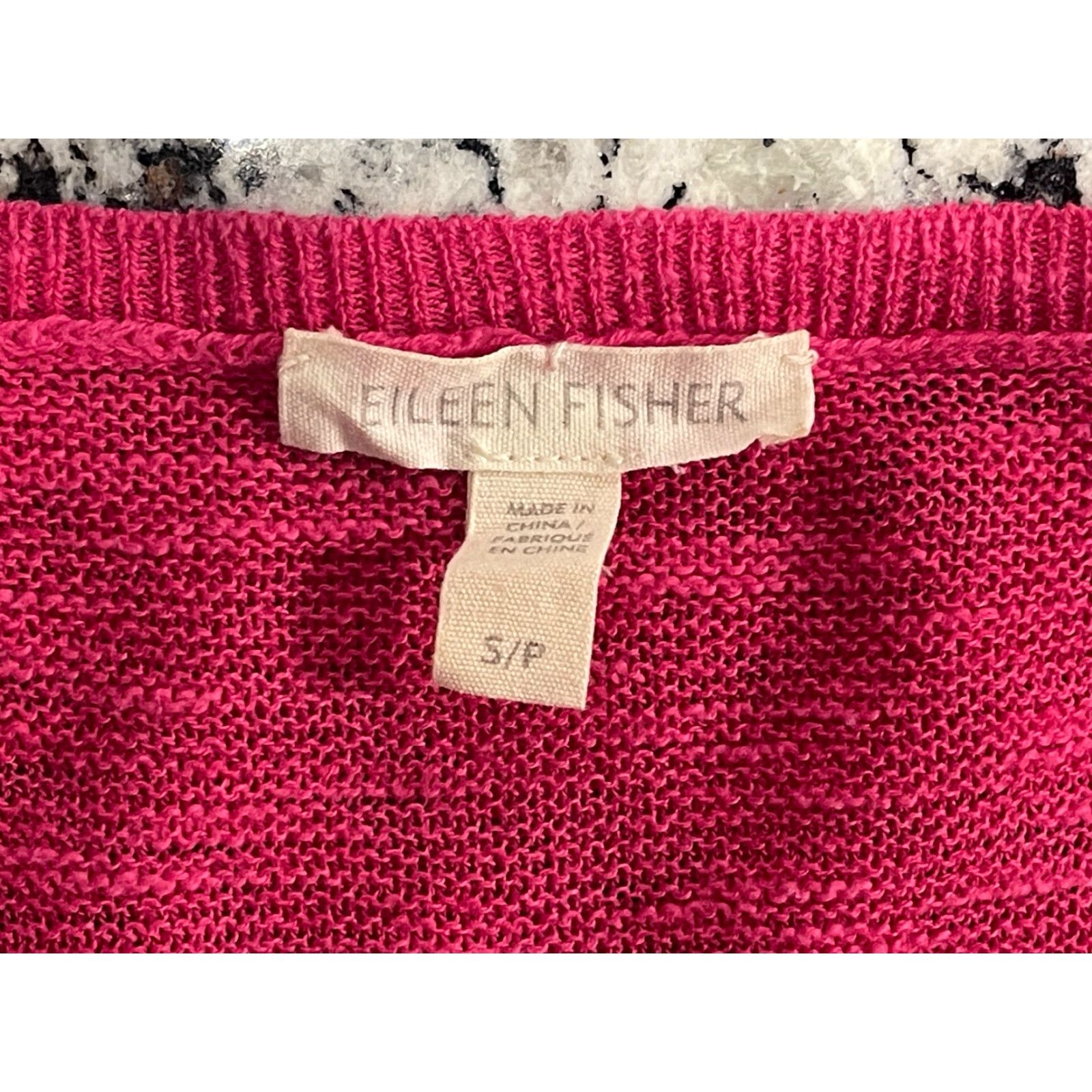 Eileen Fisher Eileen Fisher Top Pink Size Small Petite Knit Organic Linen Cotton Sweater Tunic Size S / US 4 / IT 40 - 2 Thumbnail