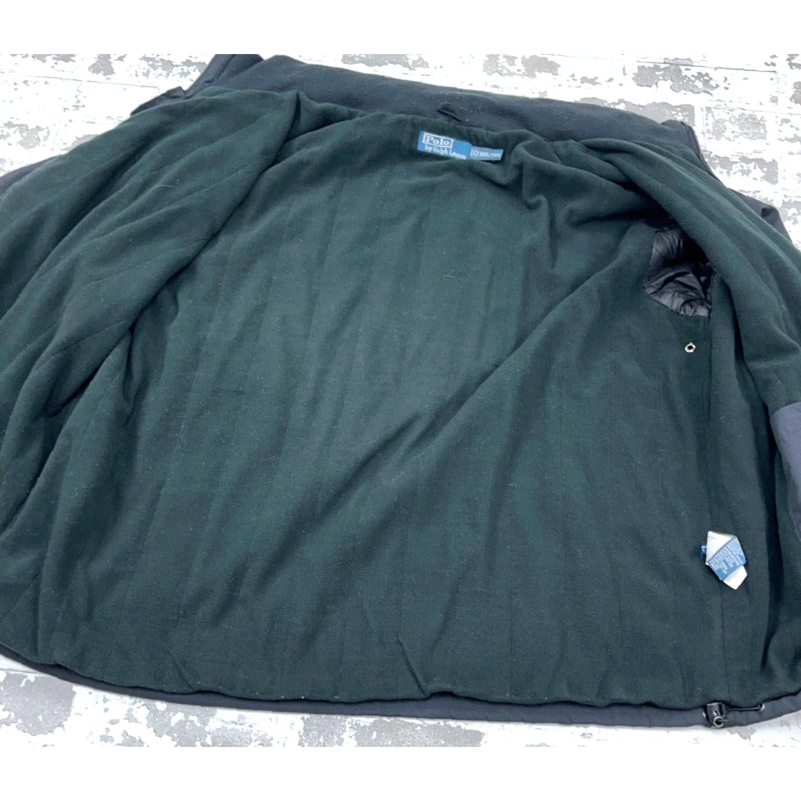 Polo Ralph Lauren VINTAGE Polo Ralph Lauren Jacket Men 2XL Black Bomber Windbreaker Lined Hooded Short All Seasons Zip Size US XXL / EU 58 / 5 - 2 Thumbnail