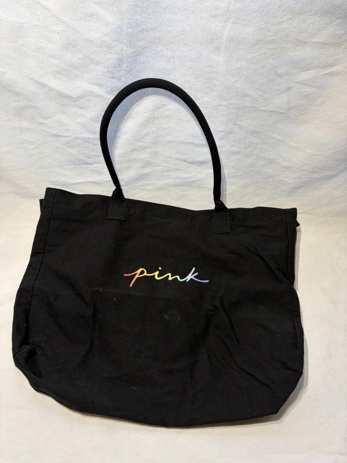 Other Victoria's Secret Pink Black Logo Tote Weekender Beach Bag Size ONE SIZE - 1 Thumbnail