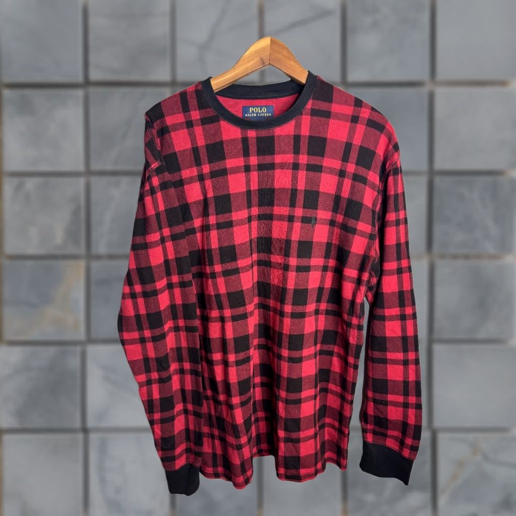 Ralph Lauren Polo Ralph Lauren Thermal Shirt Plaid Red XL Men's Long Sleeve Size US XL / EU 56 / 4 - 1 Thumbnail