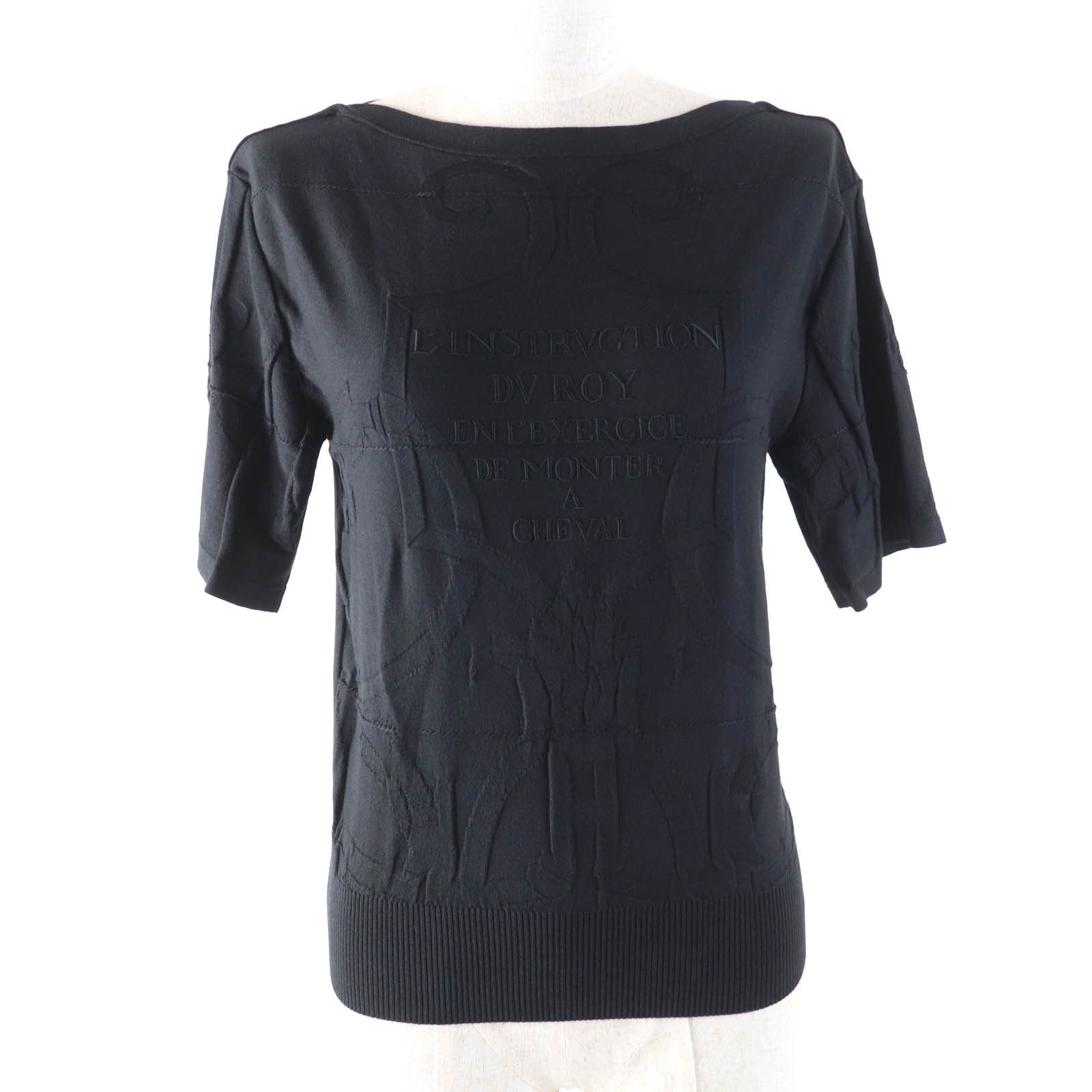 Hermes Hermes Hermes L INSTRVCTION DV ROY Imperial Studies Silk Cotton Knit Top Cotton Tops Size ONE SIZE - 1 Thumbnail