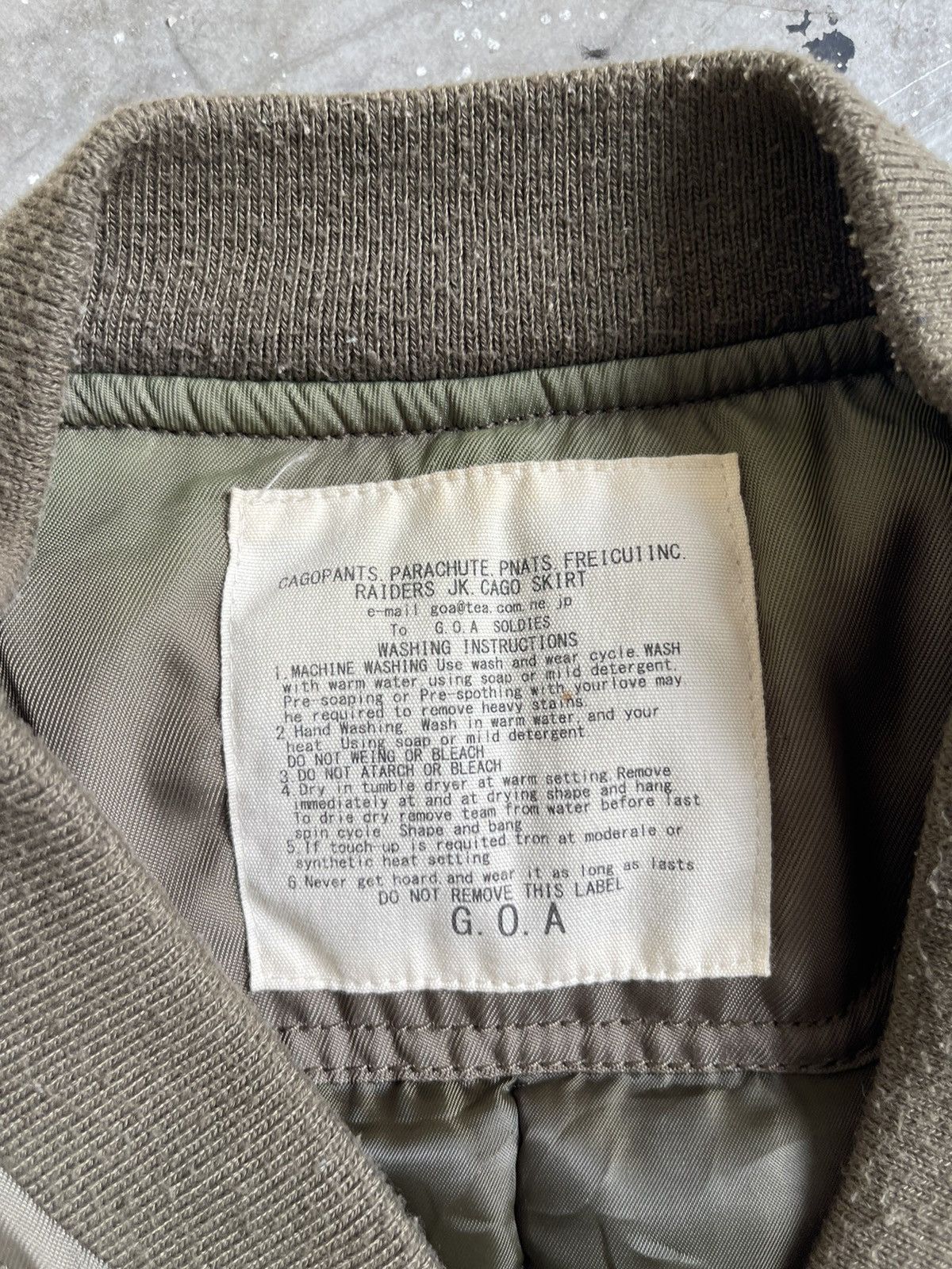 GOA GOA Gore Flight Jacket MA-1 Y2K Japanese LGB I6W9 Bomber Size US M / EU 48-50 / 2 - 7 Thumbnail