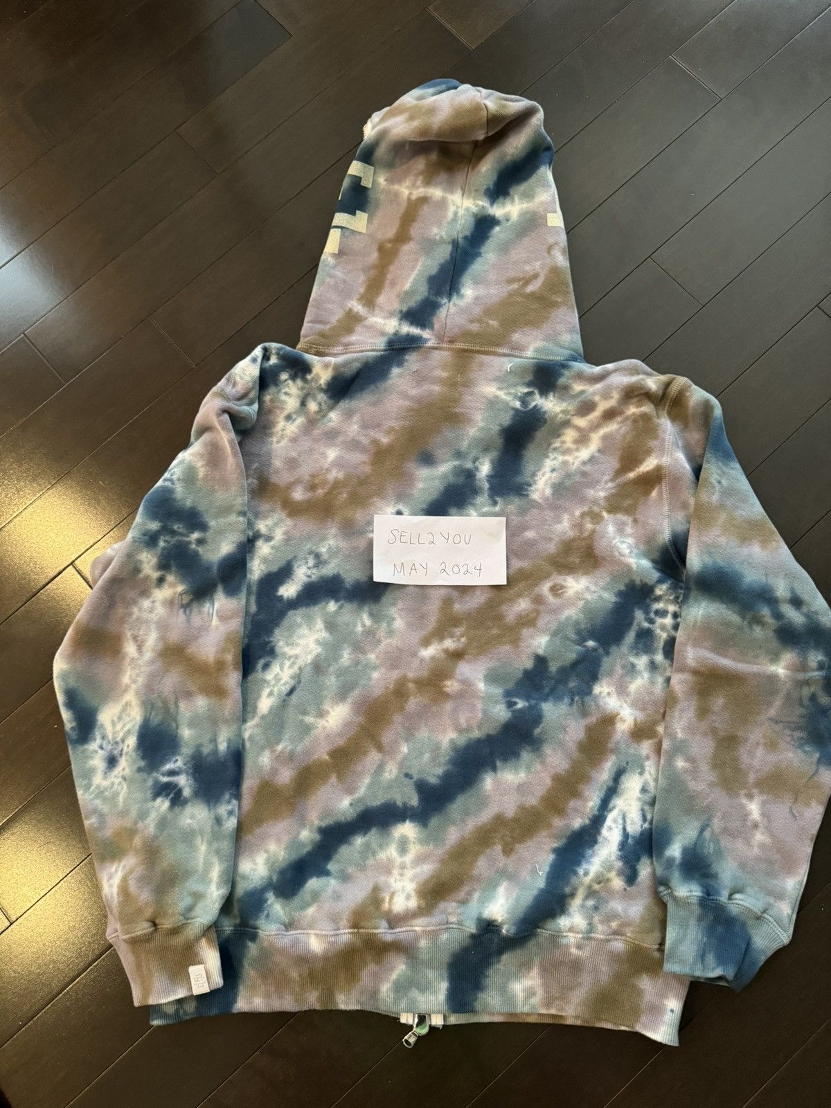 Eric Emanuel Eric Emanuel Tie Dye Full Zip Up Hoodie Size US L / EU 52-54 / 3 - 7 Thumbnail