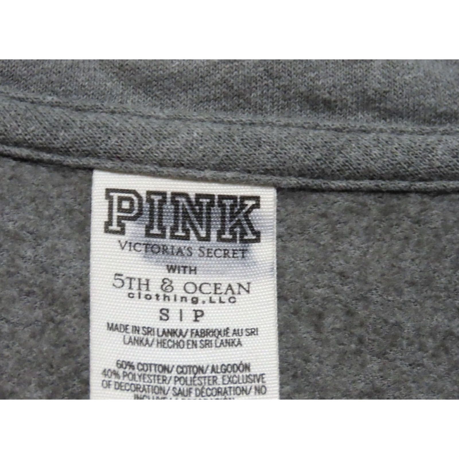 Victoria's Secret Victoria's Secret PINK Cubbies Sweatshirt S Women Gray 1/4 Zip Fleece Mock Neck Activewear Pullover Logo Sports Size S / US 4 / IT 40 - 4 Thumbnail