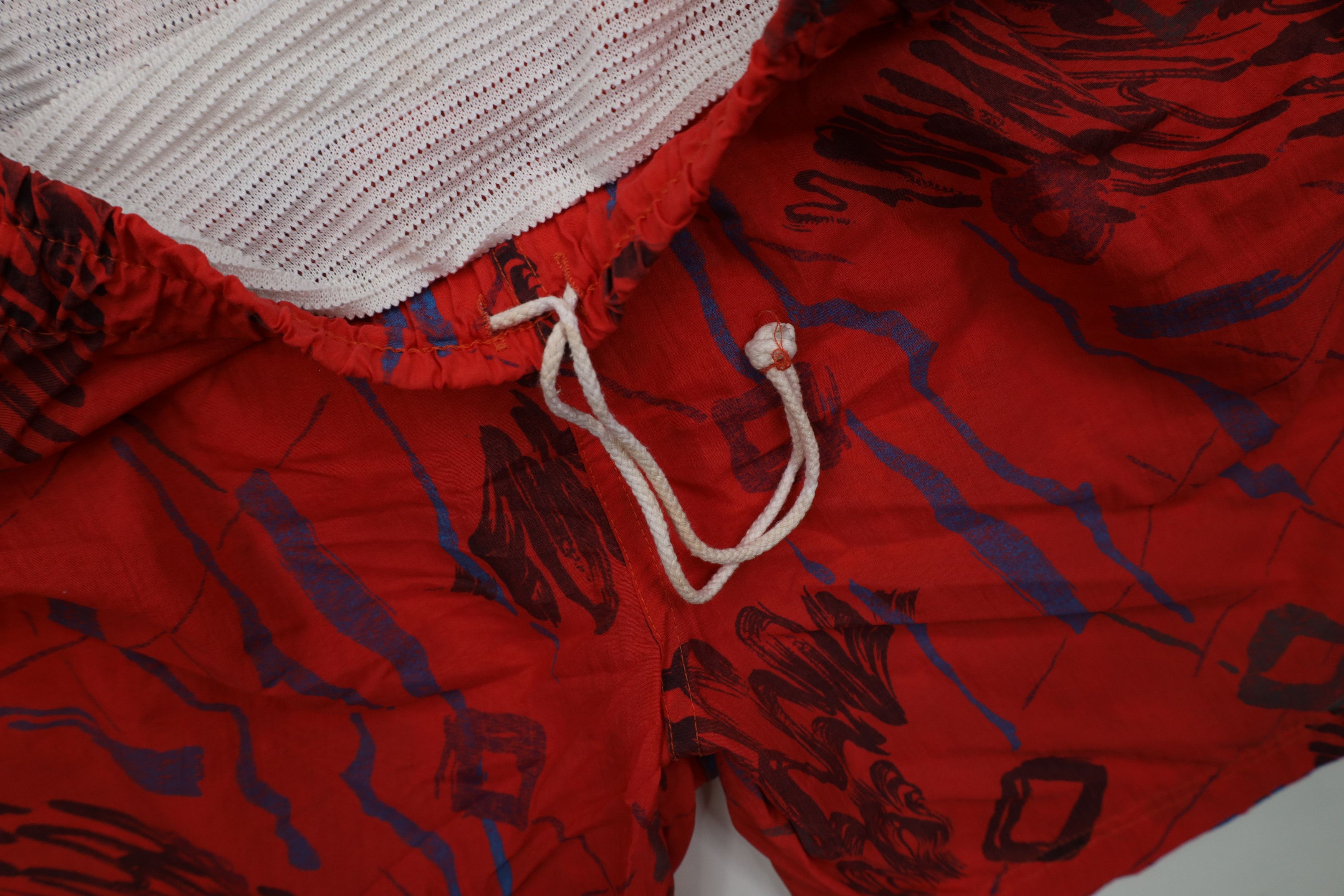 Vintage Vintage 90s Streetwear Lined Surfing Shorts Trunks Red Size US 34 / EU 50 - 6 Thumbnail
