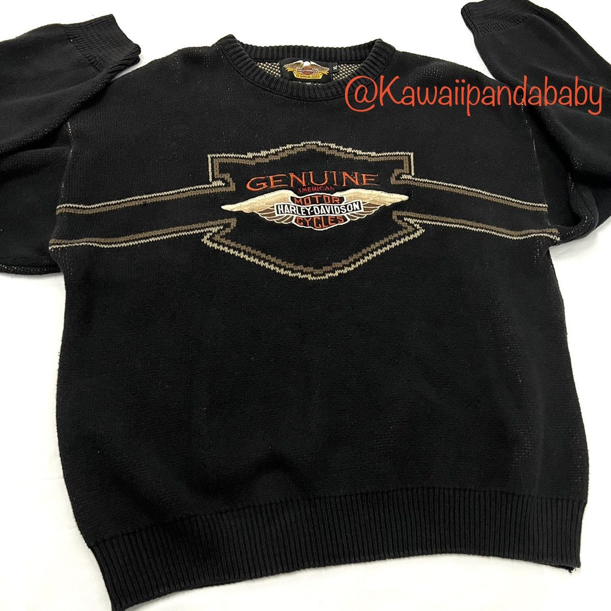 Harley Davidson Vintage Harley Davidson Sweater Size US XL / EU 56 / 4 - 4 Thumbnail