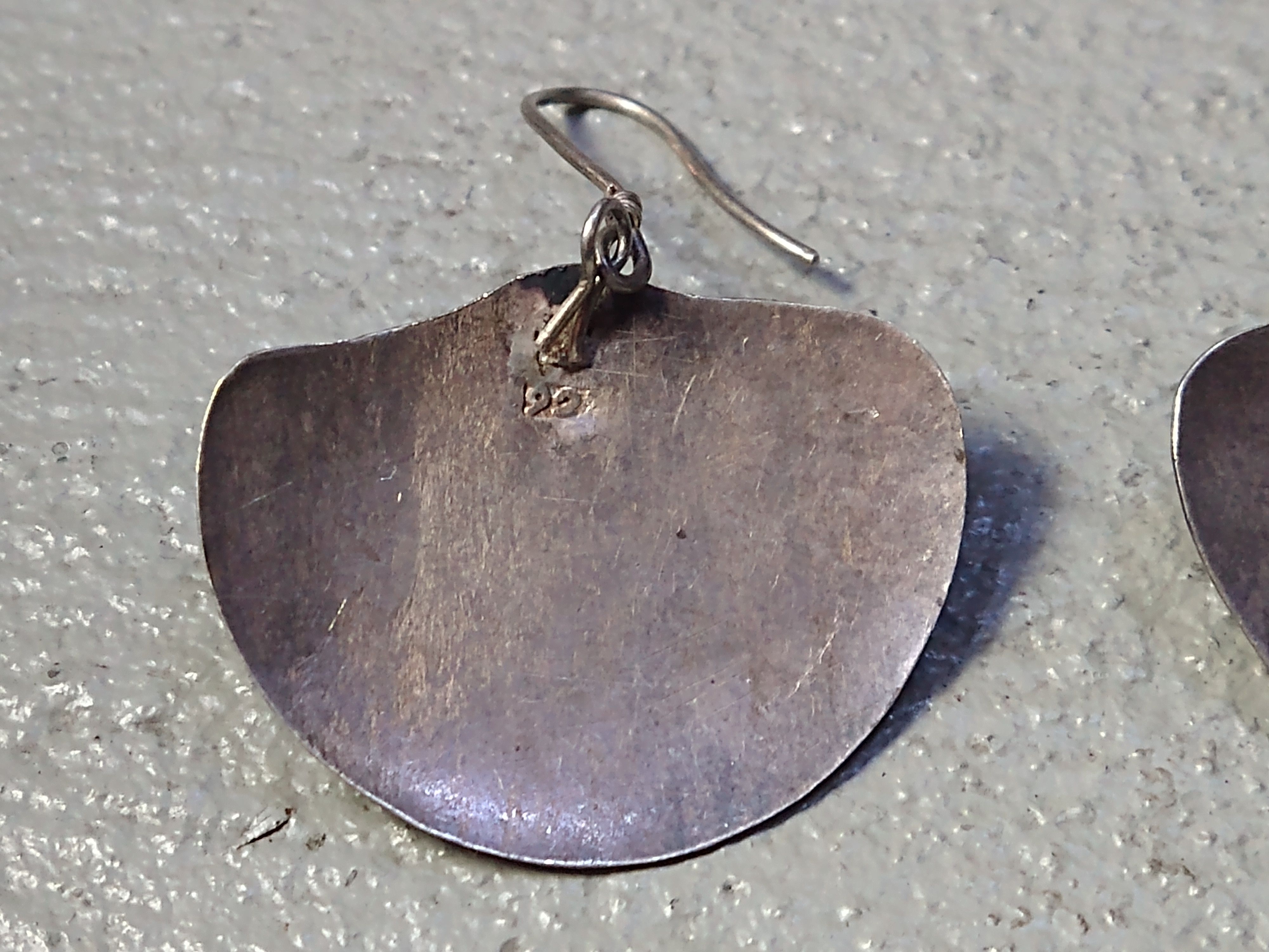 Jewelry × Vintage Vintage Sterling Silver Earrings Purple Amethyst Fan Modern Size ONE SIZE - 10 Thumbnail