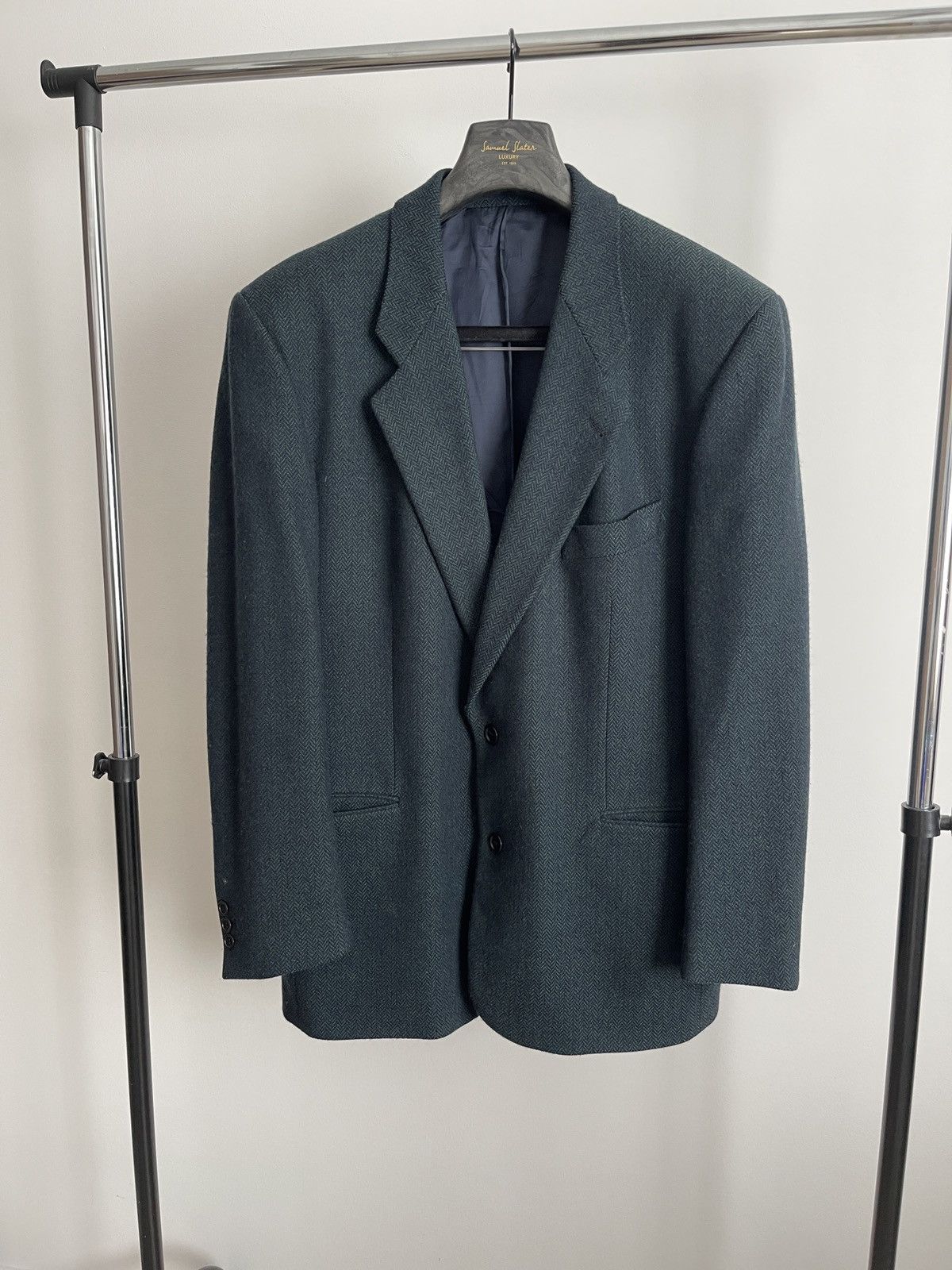 Strellson Vintage dark green wool blazer classic jacket sport coat Size 44R - 1 Thumbnail