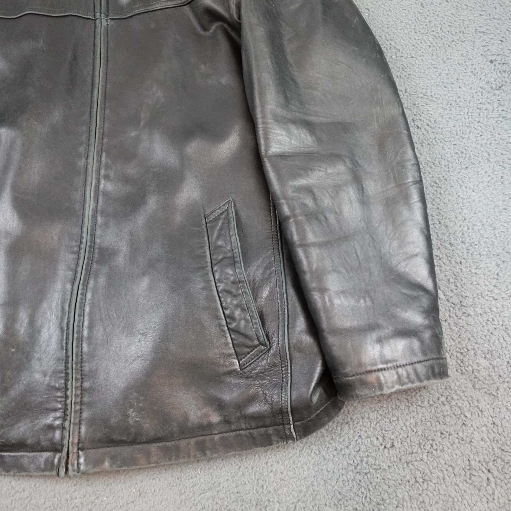 Vintage Wilsons Leather Jacket Mens Medium Black Thinsulate Overcoat Full Zip Insulated Size US M / EU 48-50 / 2 - 2 Thumbnail