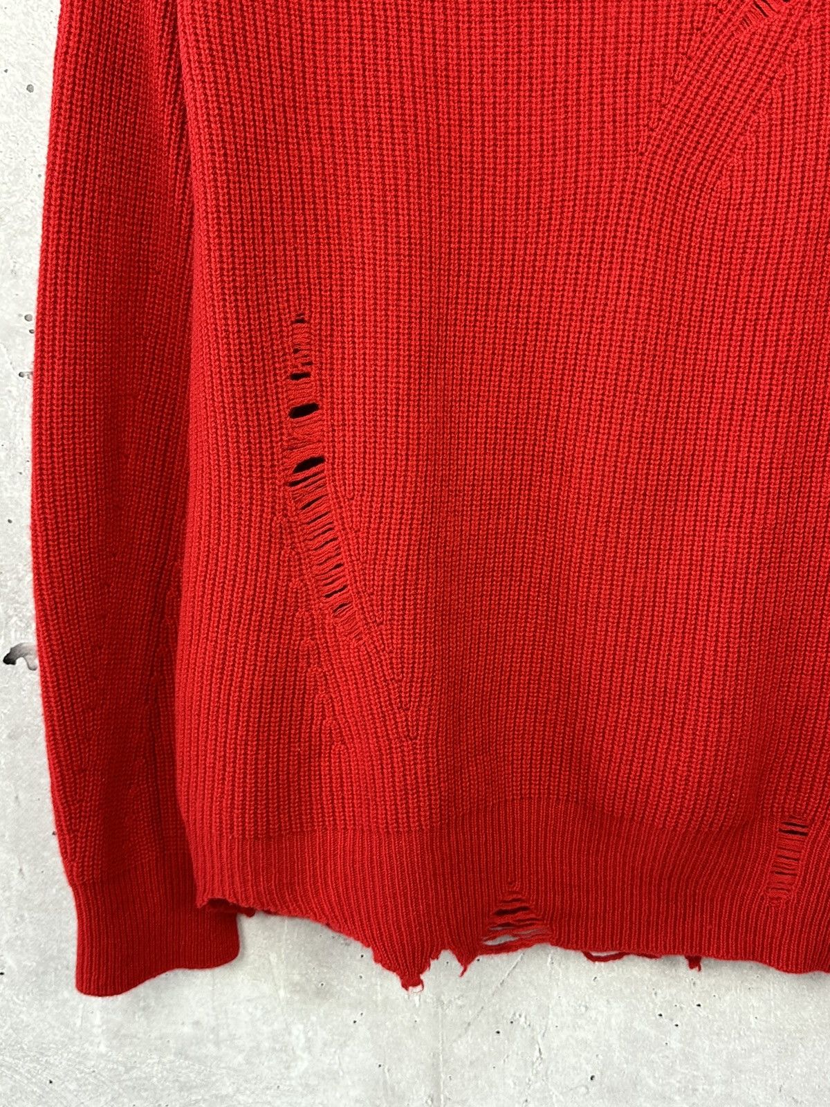Helmut Lang Helmut Land Distressed Wool Knit Long Sleeve Men’s Sweater Size US M / EU 48-50 / 2 - 3 Thumbnail