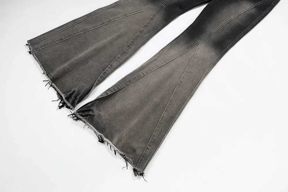Jean Y2k Washed Gradient Hombre Loose Flared Jeans Trousers Size US 30 / EU 46 - 9 Thumbnail