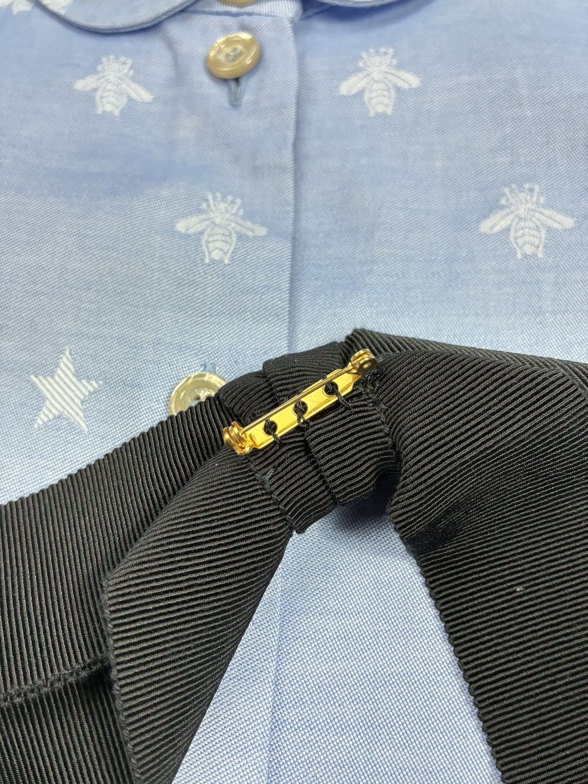 Gucci Gucci - Alessandro Michele Bee & Star Jacquard Blouse Size XS / US 0-2 / IT 36-38 - 12 Thumbnail