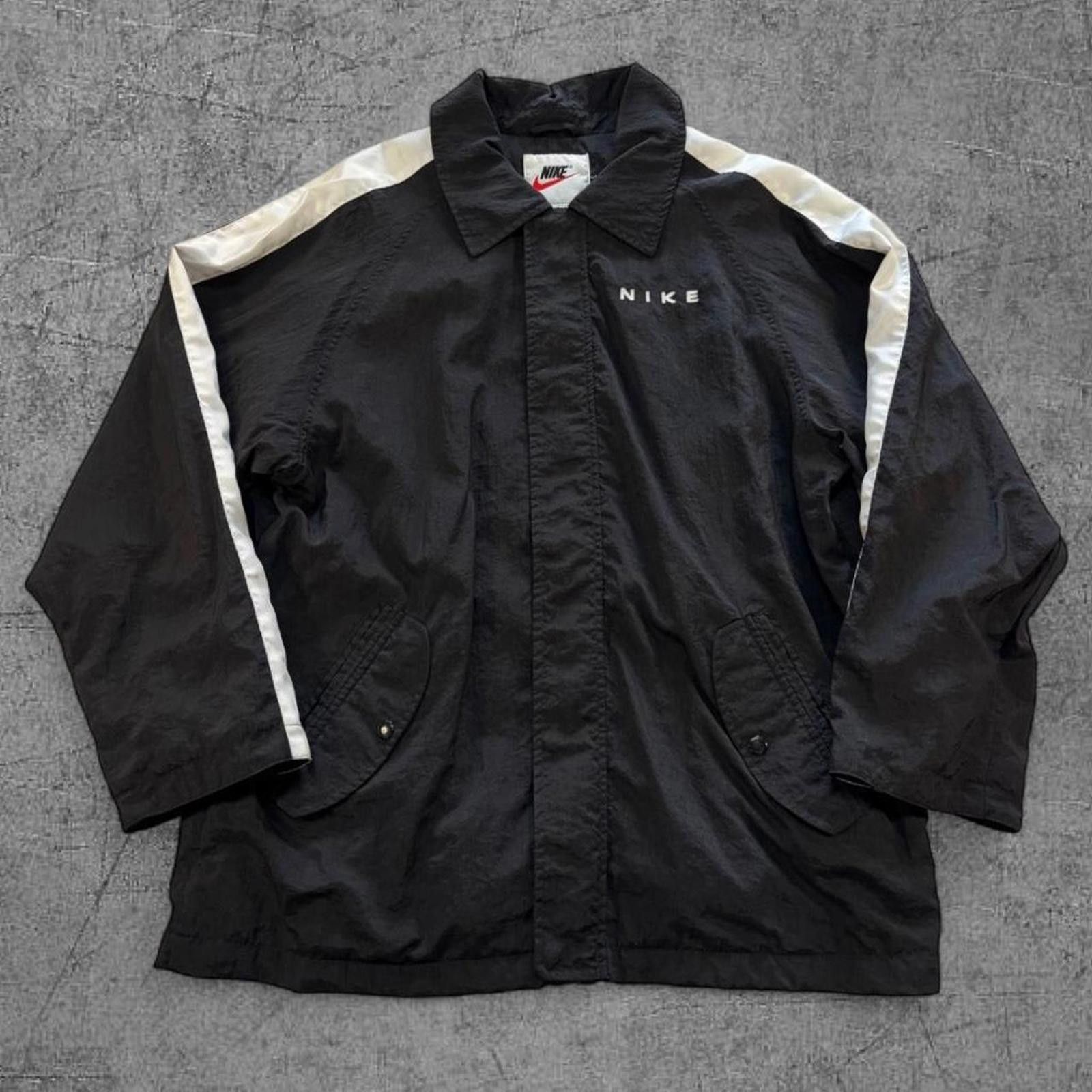 Nike Vintage 90s Nike Big Swoosh Spellout Windbreaker Size US M / EU 48-50 / 2 - 1 Thumbnail