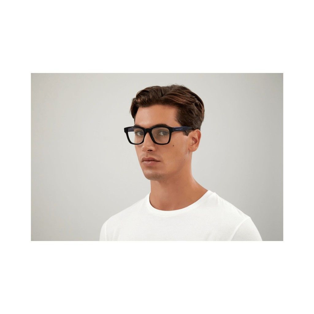 Alexander McQueen Alexander McQueen AM0356O 004 Eyeglasses Black/Blue 53mm Size ONE SIZE - 5 Thumbnail