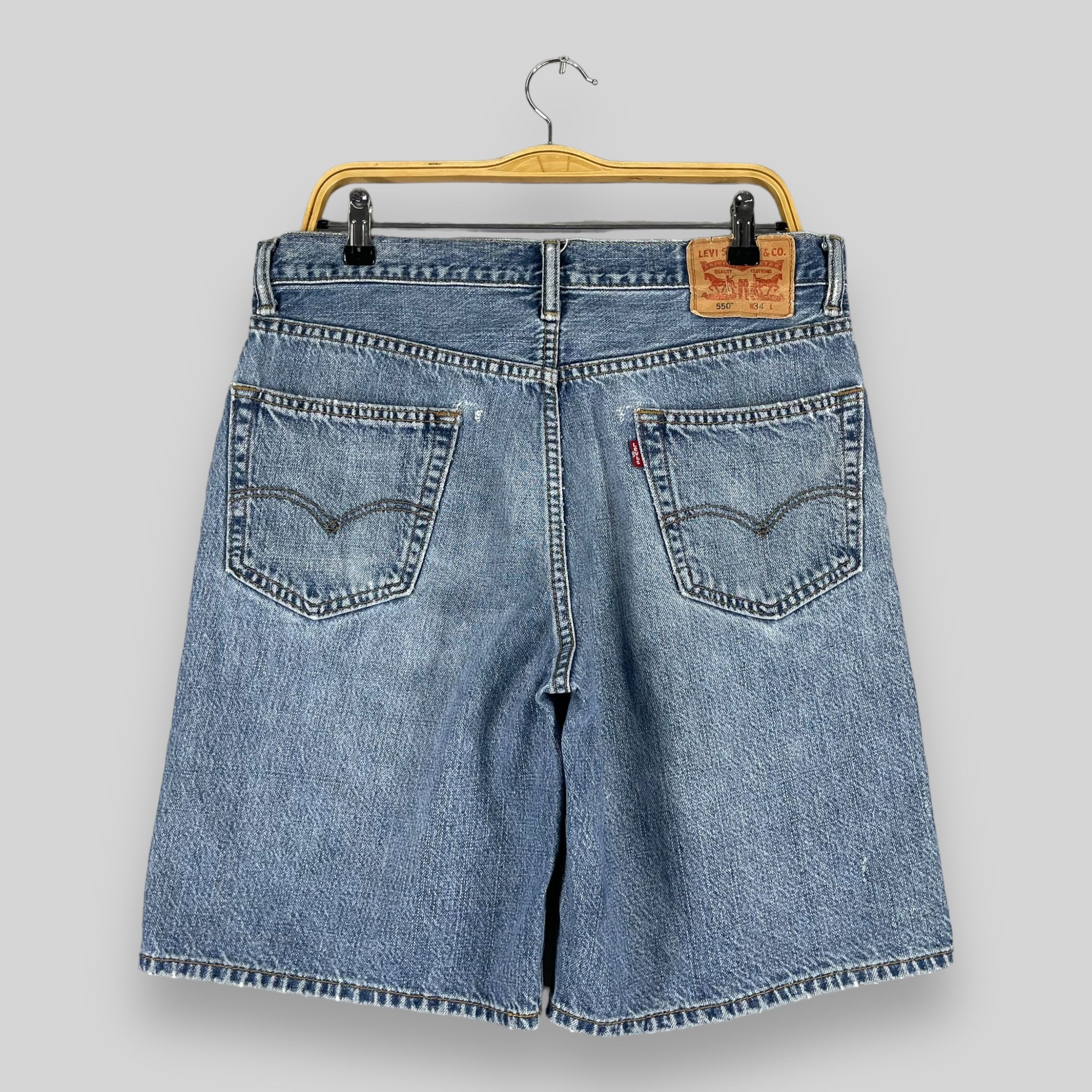 Jean × Levi's Size 33 Vintage Levis 550 Reconstruct High Rise Short Jeans Size US 33 - 5 Thumbnail
