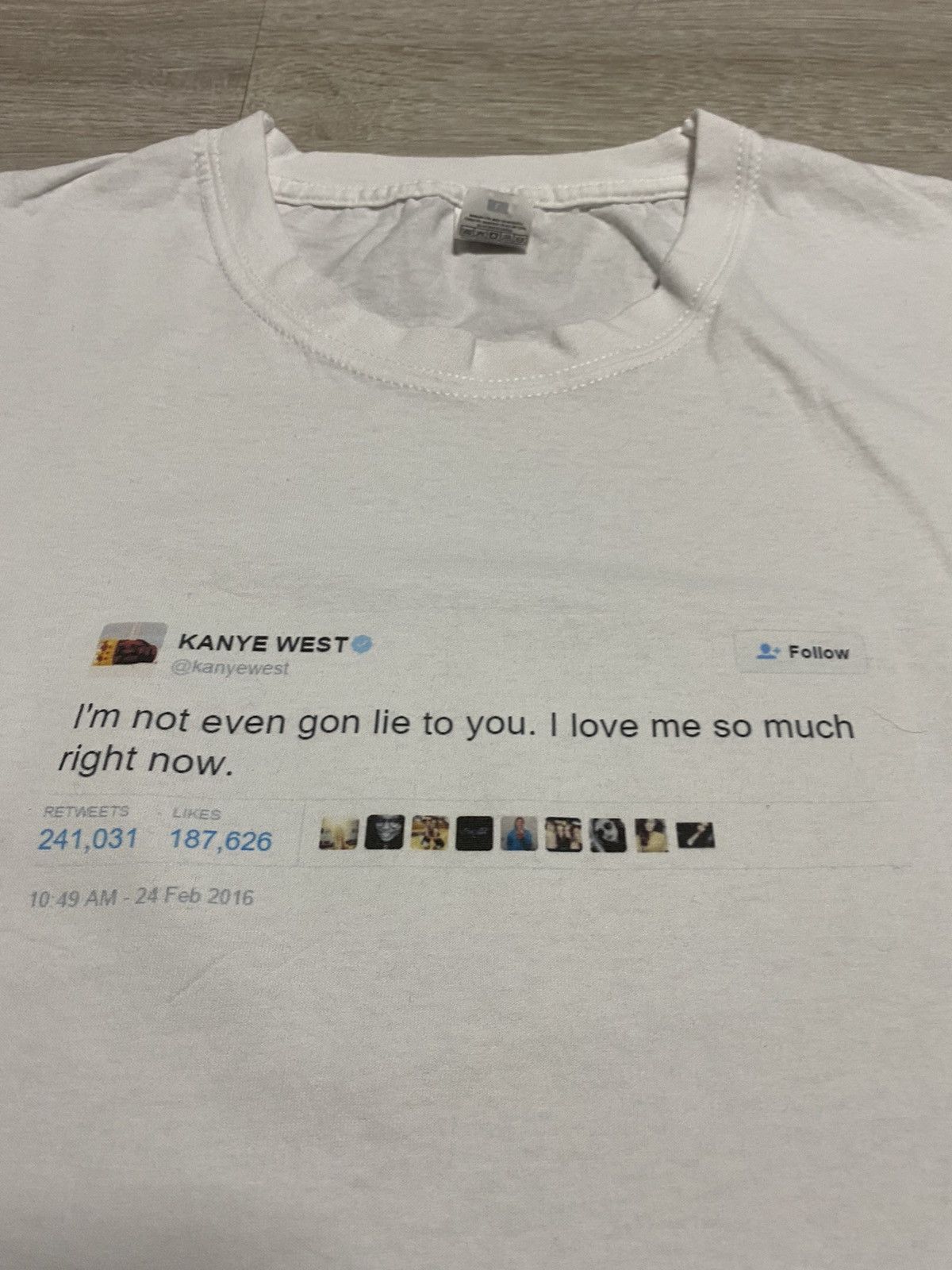 Kanye West Kanye West Tweet White or Black T-Shirt Funny Celebrity Size US M / EU 48-50 / 2 - 3 Thumbnail
