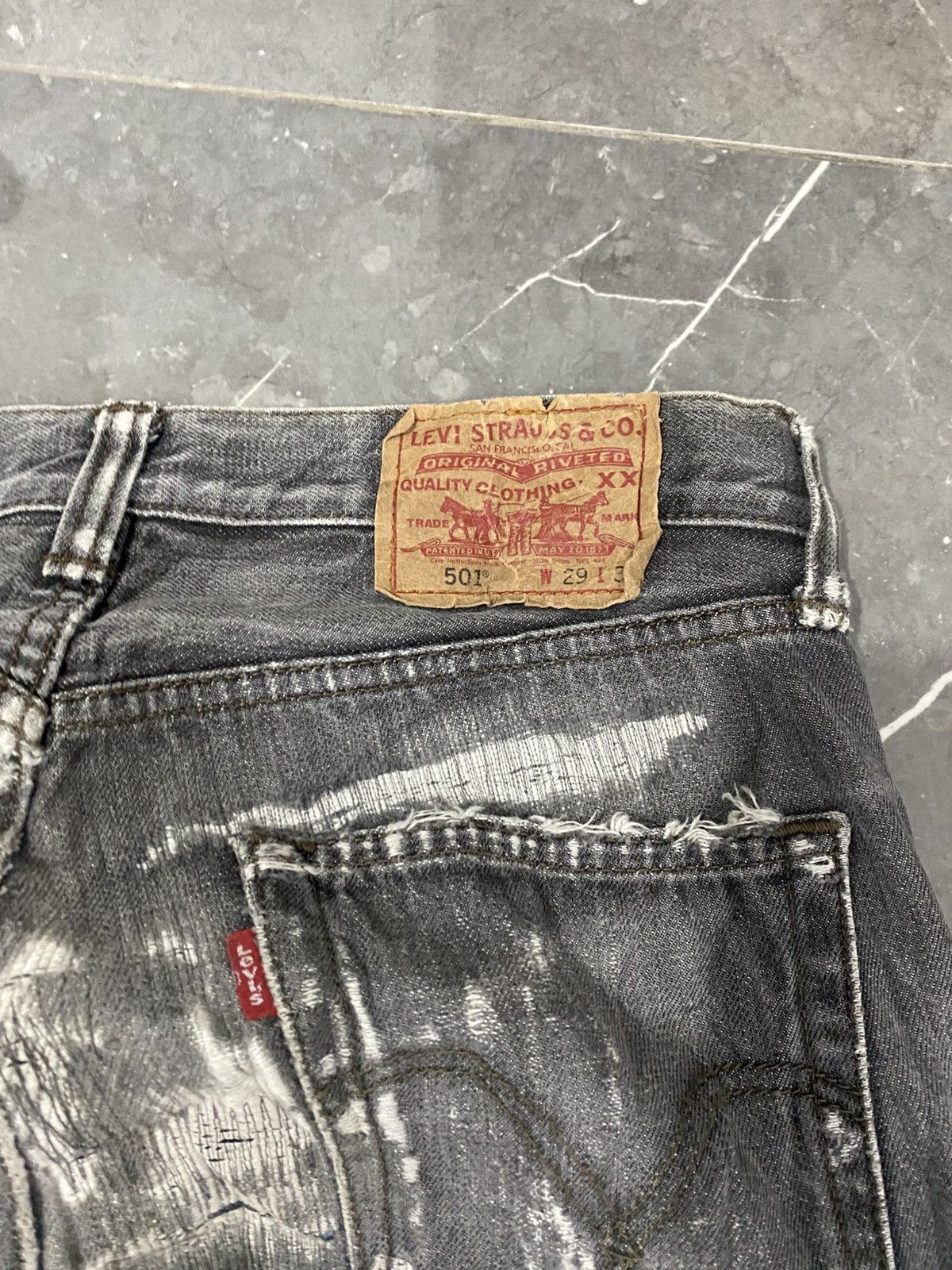 Levi's 🖤BLACKFRIDAY🖤Levis 501 Denim Stonewash Distressed Size US 29 - 8 Thumbnail