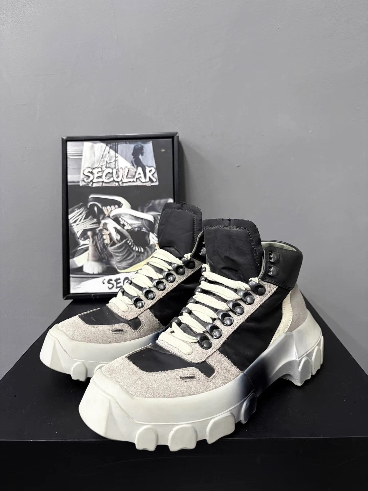 Rick Owens Rick Owens 19SS Mainline Octopus Sole Tank Boots K34 Size US 7.5 / IT 37.5 - 3 Thumbnail