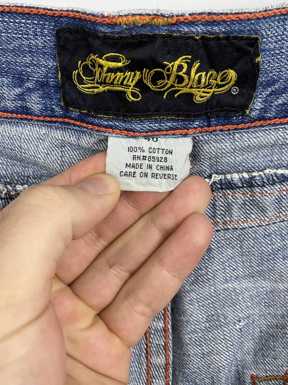 JNCO 🇺🇸 Vintage 90s Jhonny Blaze Rap Y2K Baggy Jeans Rare Retro Size US 40 / EU 56 - 14 Thumbnail