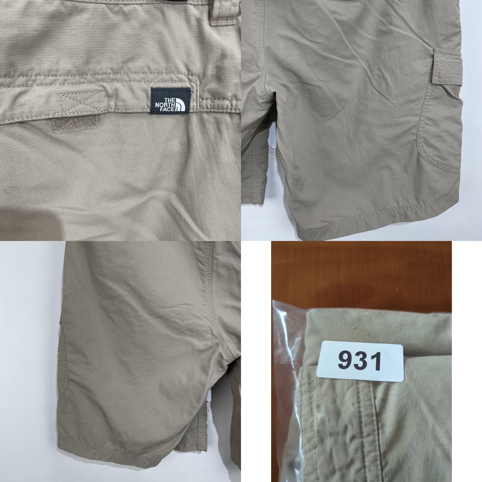 The North Face The North Face 36 Nylon Cargo Shorts Tan Outdoor Hiking Fishing Camping Men's Regular 10in Inseam Zip Pockets Breathable Solid Beige Size US 36 / EU 52 - 9 Thumbnail