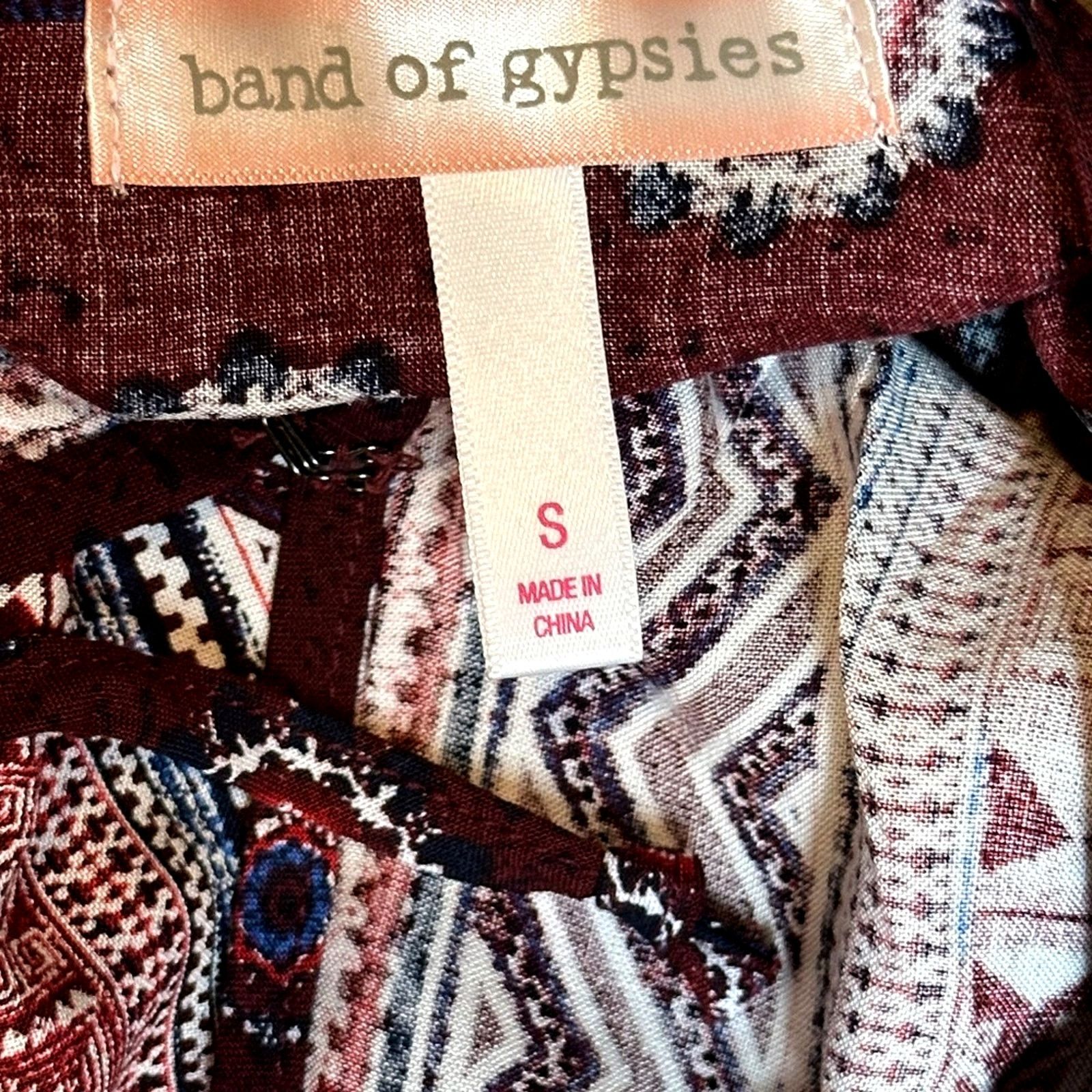 Other Band of Gypsies Paisley Romper - Burgundy - size S Size 28" / US 6 / IT 42 - 16 Thumbnail