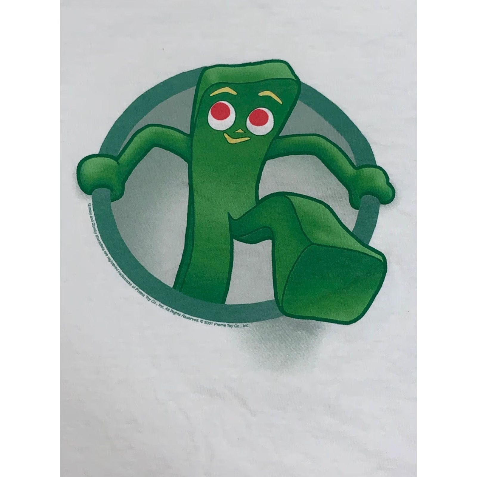 Vintage VINTAGE Gumby Ringer Shirt Mens XL White Cartoon Graphic Print 11225 Size US XL / EU 56 / 4 - 2 Thumbnail
