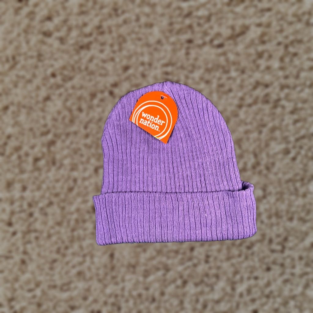 Vintage Wonder Nation Beanie Hat One Size Purple Knit Polyester Women Ski NEW Size ONE SIZE - 1 Thumbnail