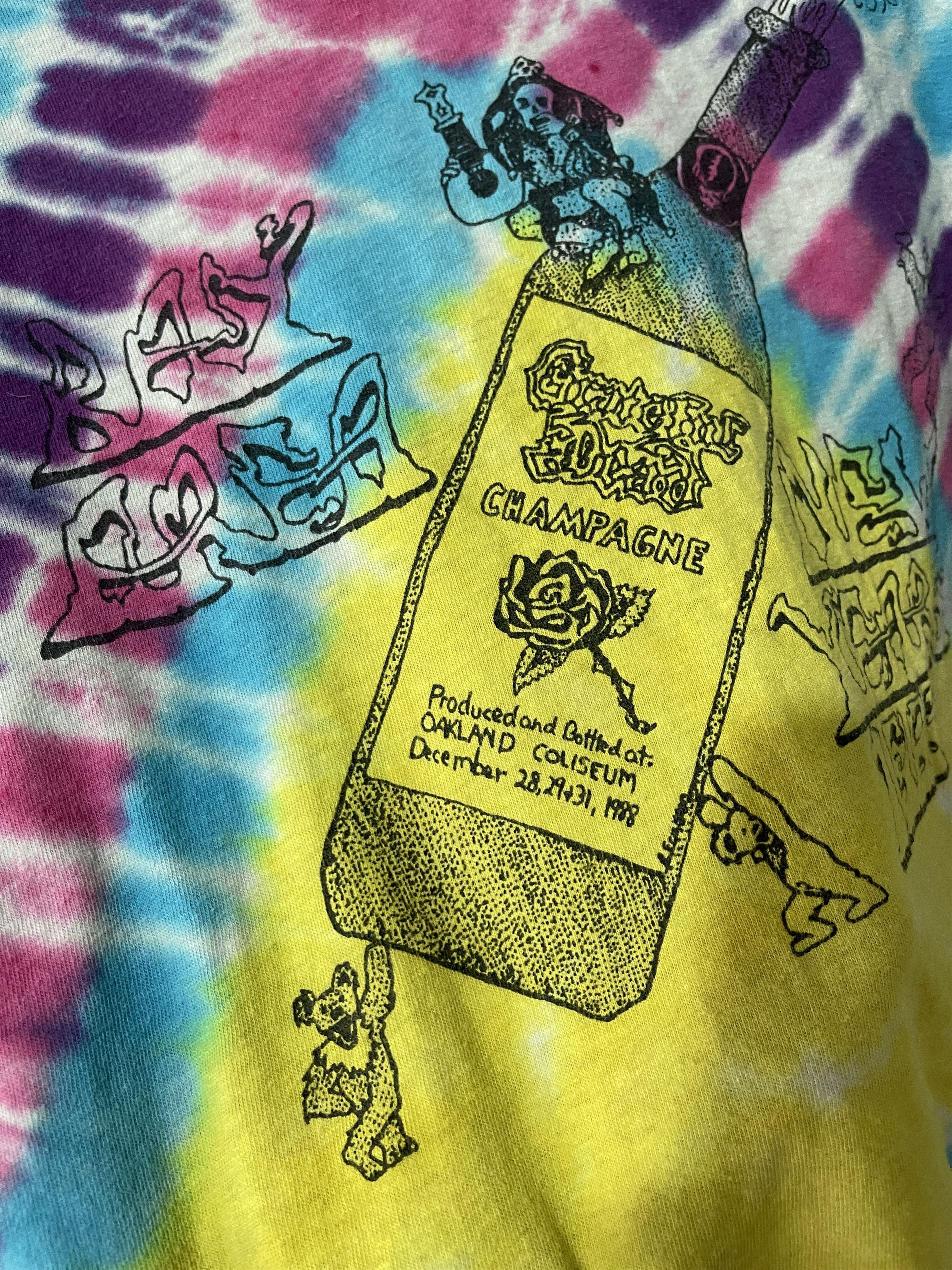 Band Tees × Grateful Dead × Vintage Vintage 1988 Grateful Dead New Years Concert Tie Dye Shir Size US M / EU 48-50 / 2 - 3 Thumbnail