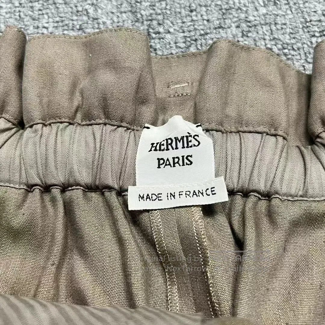 Hermes Hermes Brown Linen Silk Blend Shorts. Size US 38 / EU 54 - 3 Thumbnail