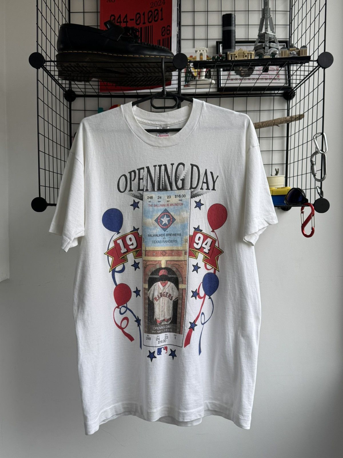 MLB Vintage MLB Texas Rangers April 11, 1994 Home Opener T-Shirt Size US L / EU 52-54 / 3 - 1 Thumbnail