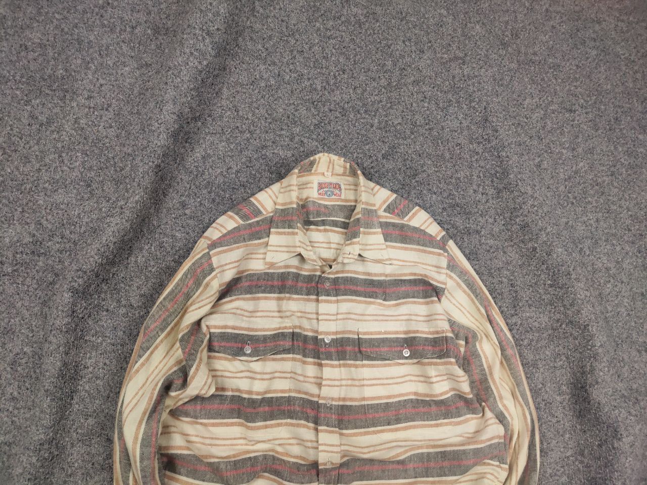 Japanese Brand Rough Trade Vintage work wear Japan button Flannel shirt Size US L / EU 52-54 / 3 - 2 Thumbnail