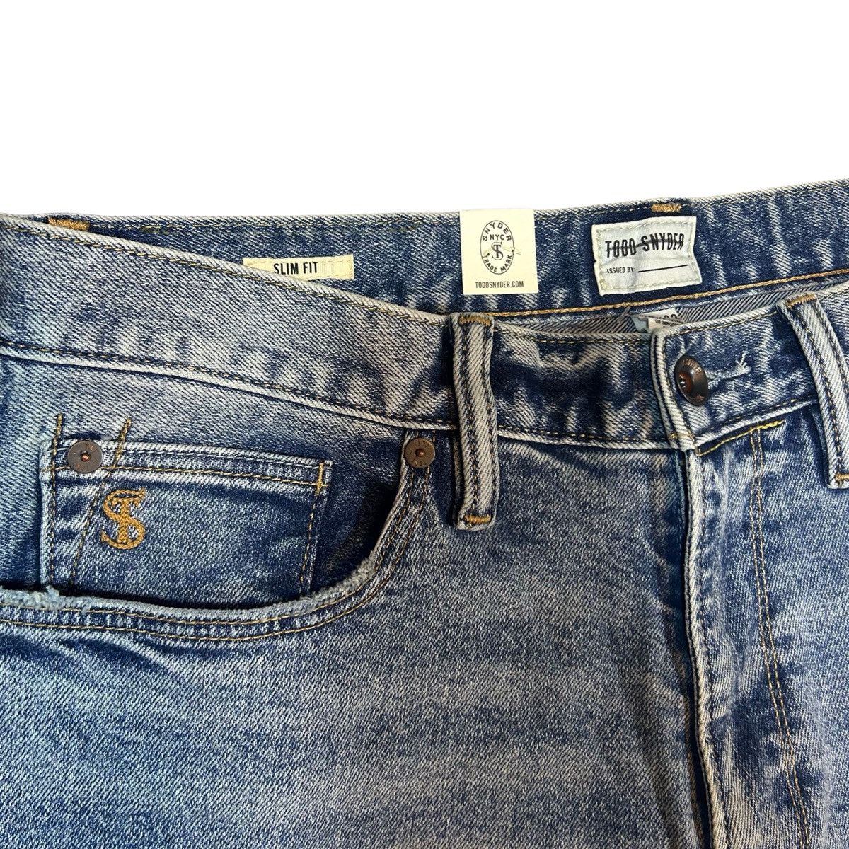 Todd Snyder Todd Snyder New York Blue Slim Fit Stretch Denim Jeans 32x32 Size US 32 / EU 48 - 3 Thumbnail