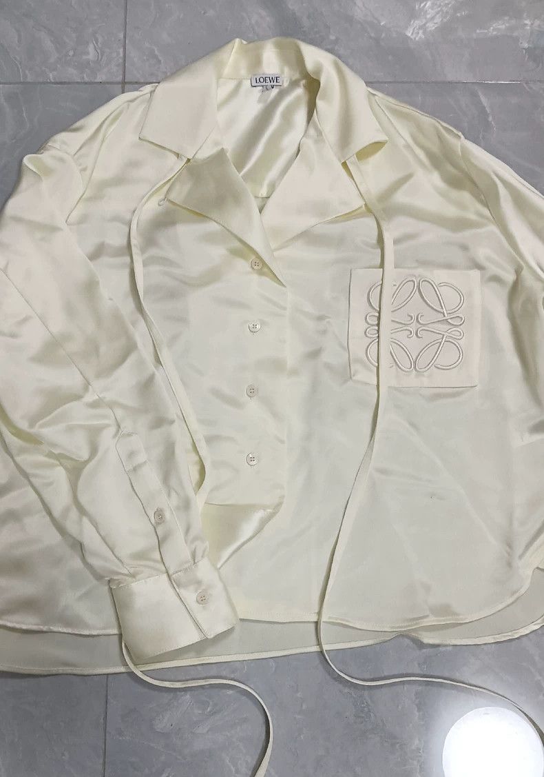 Loewe Loewe Women's Acetate Blouse in Beige, Size 34 Size XXS / US 00 / IT 34 - 1 Thumbnail