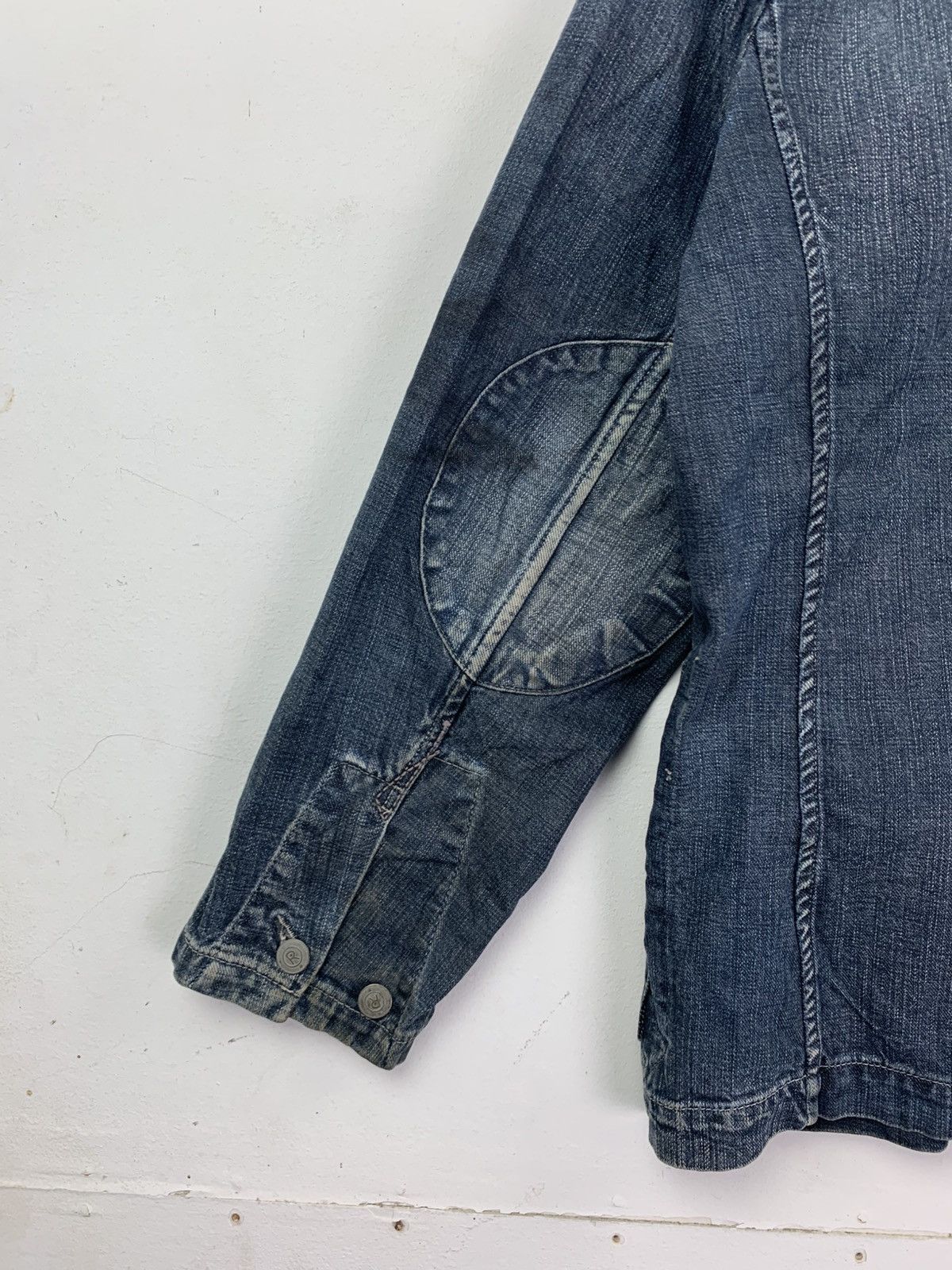45RPM Japanese Denim Chore Jacket Workwear Patch Pocket Coat