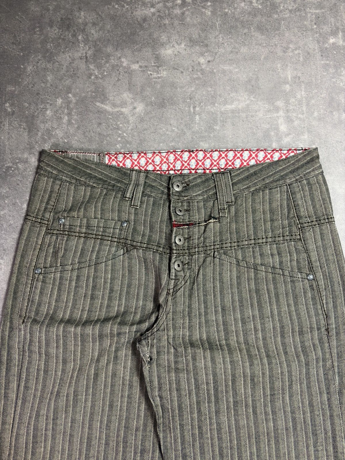 Marithe + Francois Girbaud 00s Marithe + Francois Girbaud Striped Wide Leg Pants 32 34 Size US 32 / EU 48 - 5 Thumbnail