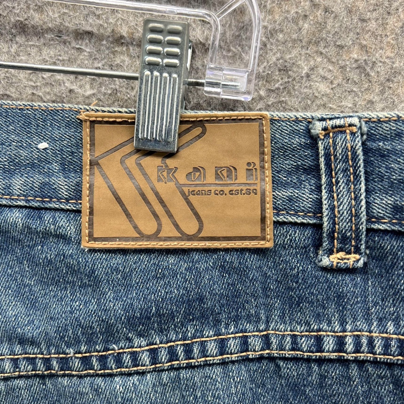 Denime VINTAGE Kani Jeans Mens 42x34 Blue Carpenter Loose Baggy Denim Workwear 90s Y2K Size US 42 / EU 58 - 4 Thumbnail