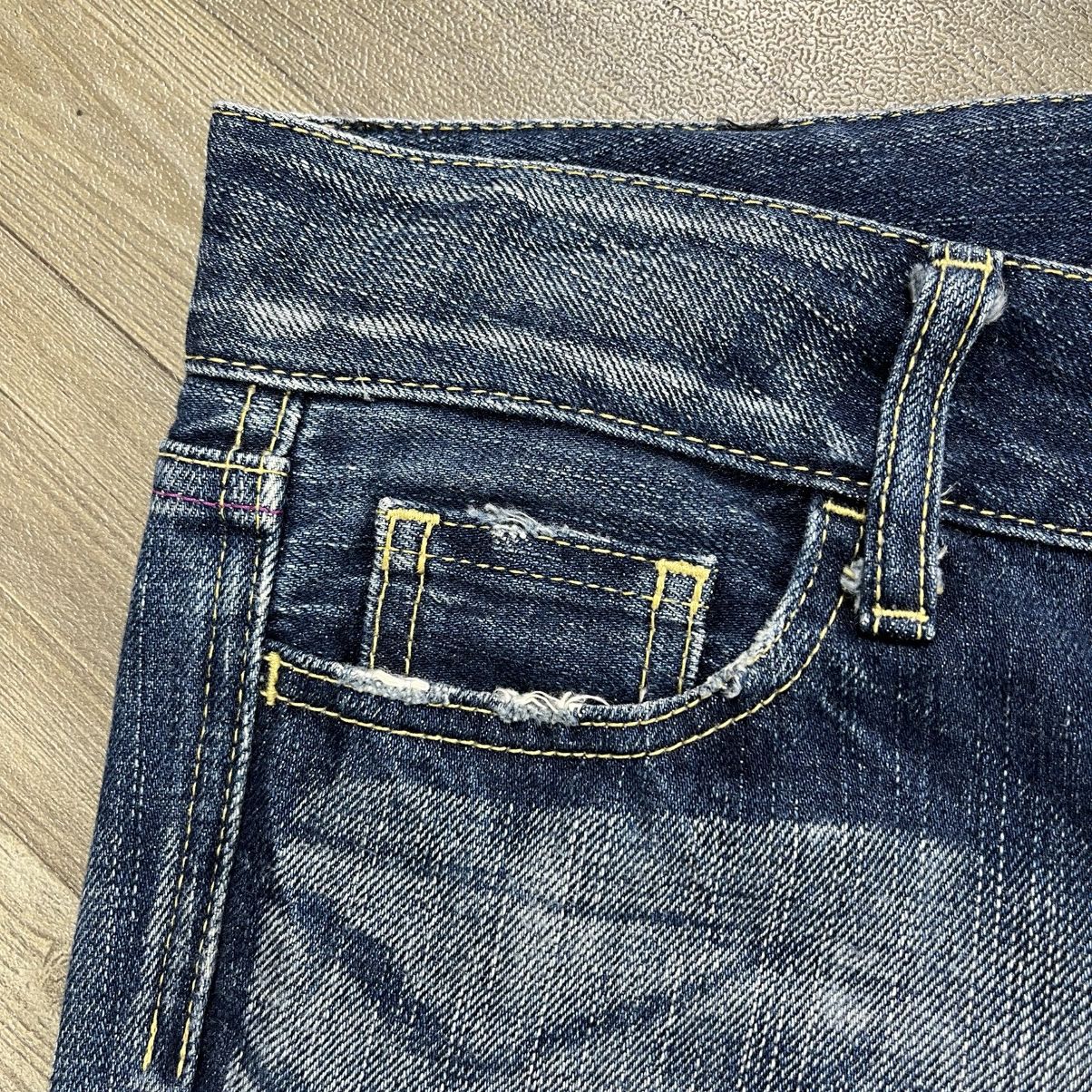 Japanese Brand 2000s Sly Japan Clawmark Distressed Punk Bootcut Flare Jeans Size US 26 / EU 42 - 7 Thumbnail