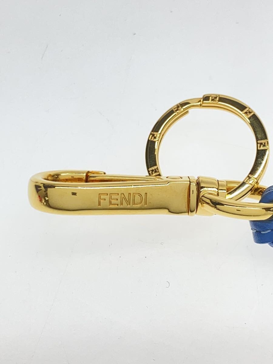 Fendi Fendi Leather Keychain Blue Size ONE SIZE - 3 Thumbnail