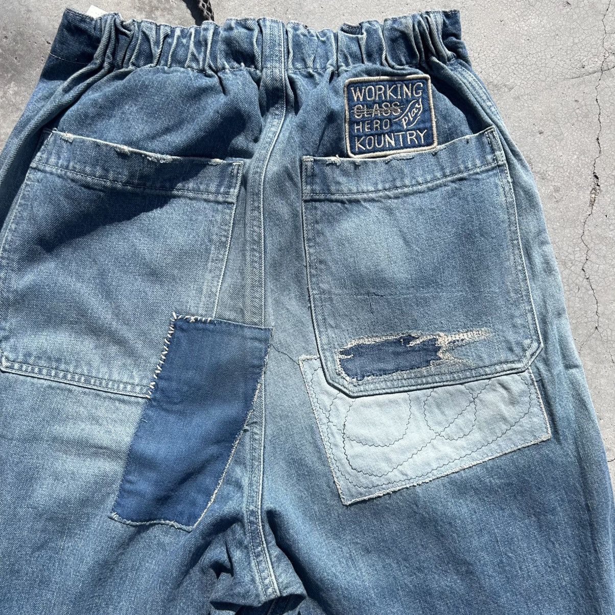 Kapital Kountry Kapital Damaged Denim Patchwork Painter Pants Made in Japan Size US 32 / EU 48 - 9 Thumbnail