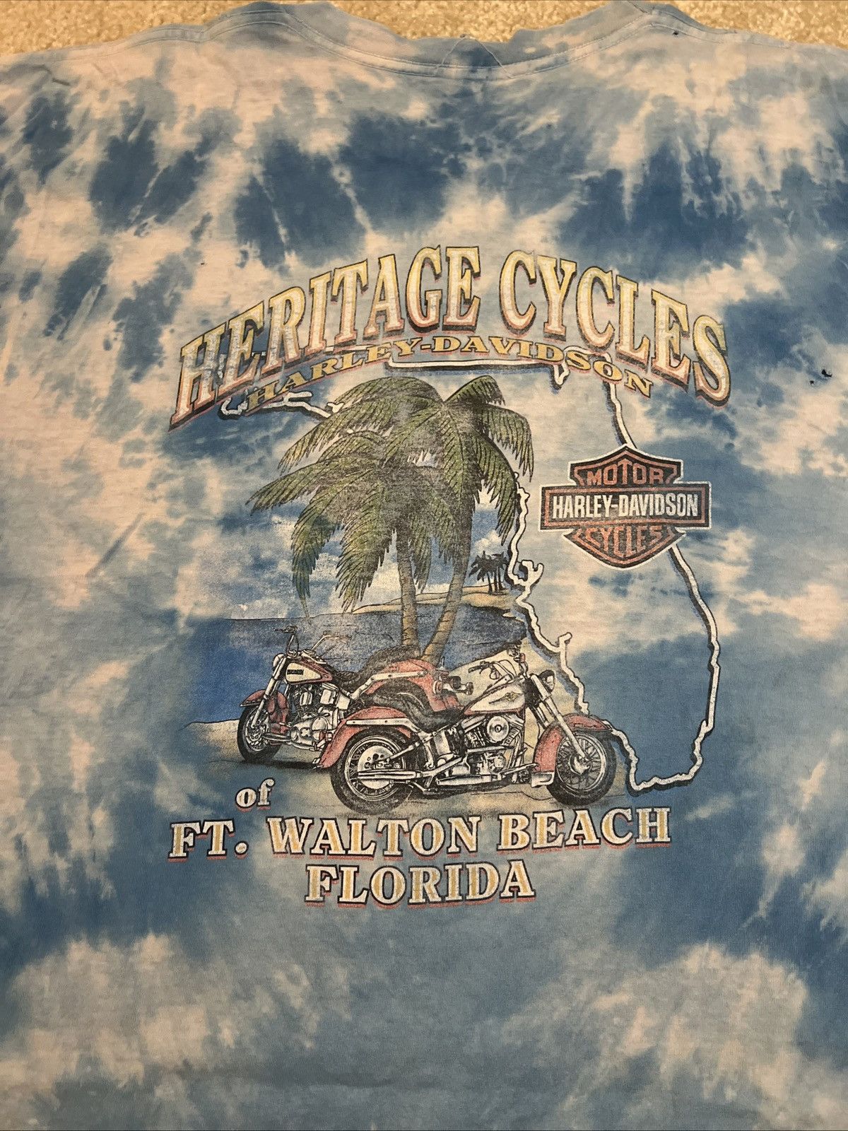 Harley Davidson Heritage Cycles Florida Harley Davidson Tie Dye Size US XL / EU 56 / 4 - 3 Thumbnail