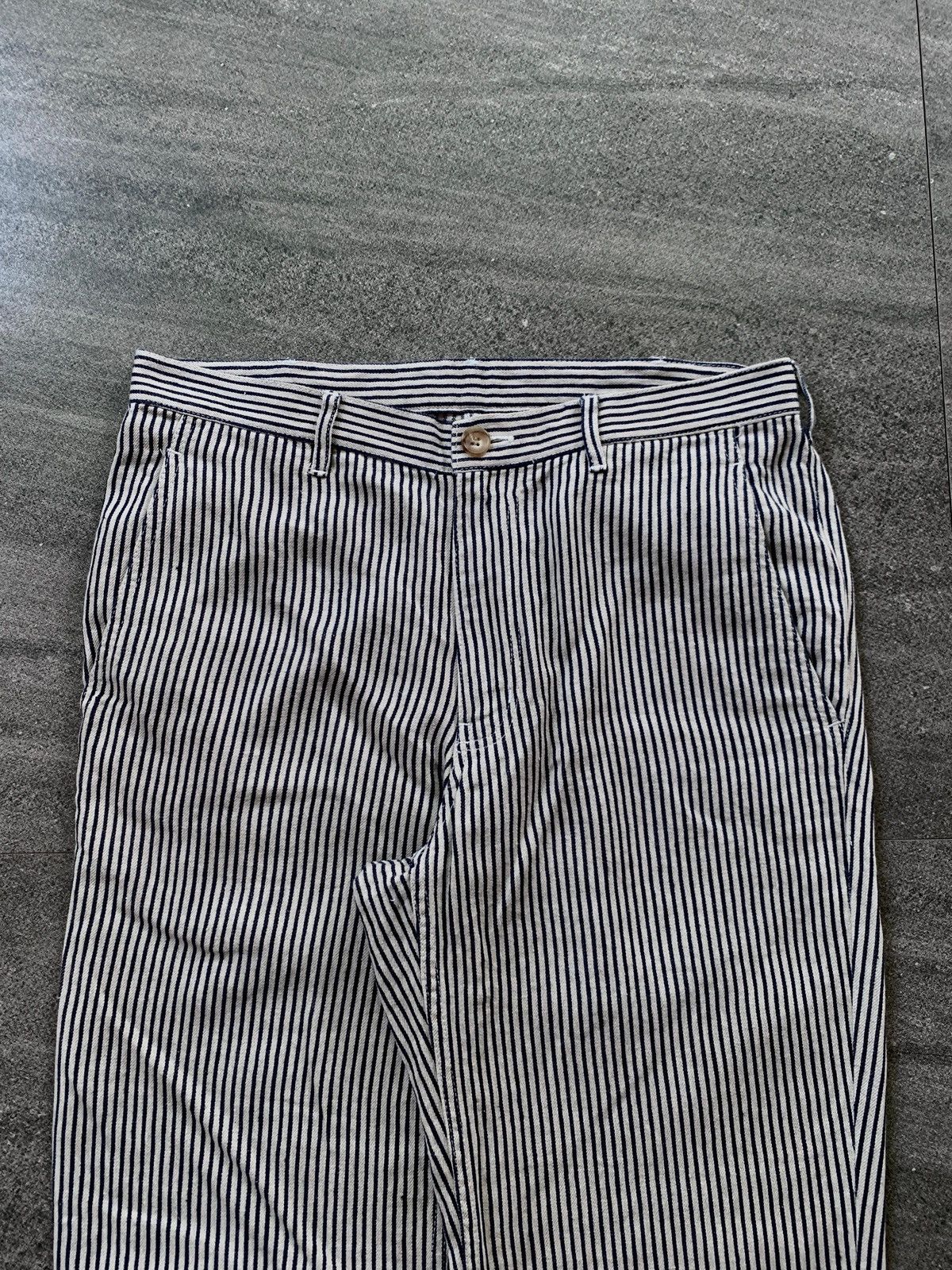 Comme des Garcons Homme Deux FREE TAX! CDGH Deux Linen Striped Trousers Size US 31 - 3 Thumbnail