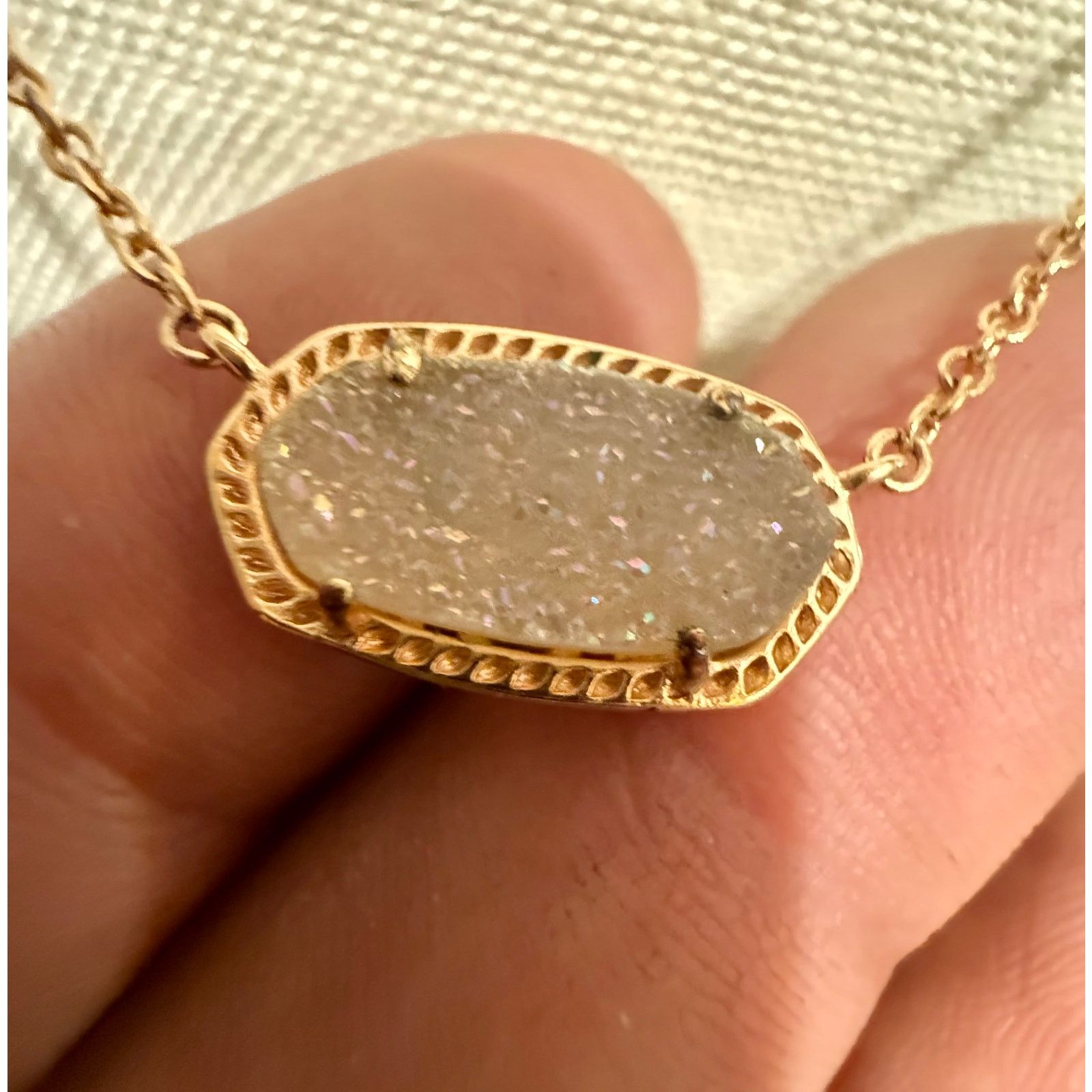 Kendra Scott Authentic Kendra Scott Druzy Necklace Gold Tone 20” Signed Size ONE SIZE - 9 Thumbnail